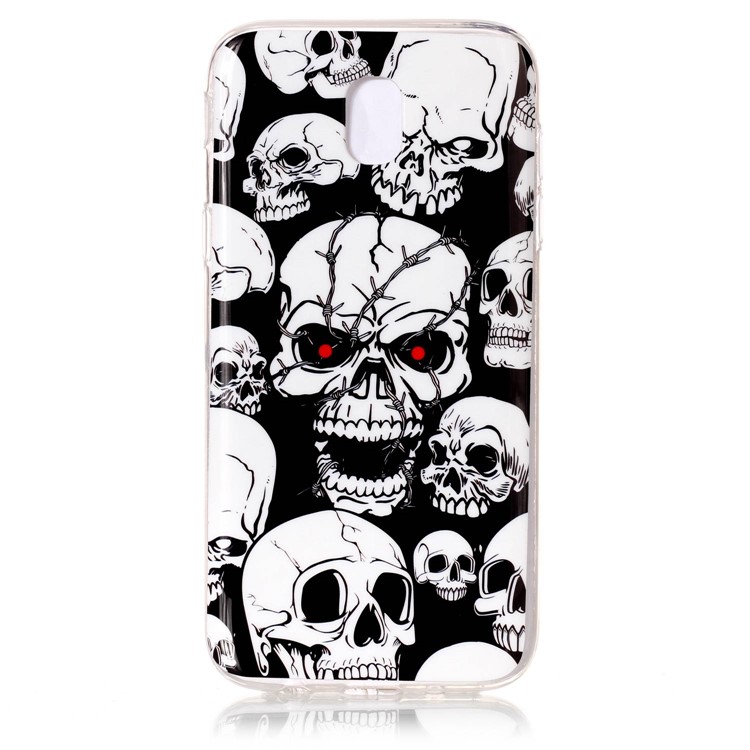Luminous IMD Patterned TPU Phone Case for Samsung Galaxy J3 (2017) EU Version - Skulls-2