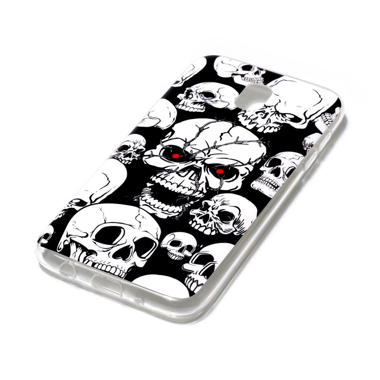 Luminous IMD Patterned TPU Phone Case for Samsung Galaxy J3 (2017) EU Version - Skulls-3