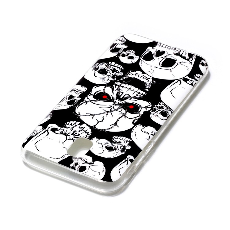 Luminous IMD Patterned TPU Phone Case for Samsung Galaxy J3 (2017) EU Version - Skulls-4