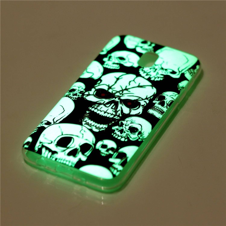 Luminous IMD Patterned TPU Phone Case for Samsung Galaxy J3 (2017) EU Version - Skulls-5