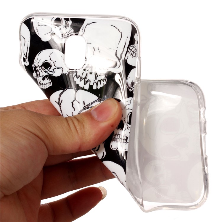 Luminous IMD Patterned TPU Phone Case for Samsung Galaxy J3 (2017) EU Version - Skulls-6