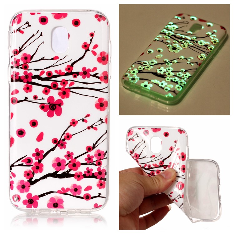 

Luminous IMD TPU Protection Phone Casing for Samsung Galaxy J3 (2017) EU Version - Plum Flowers