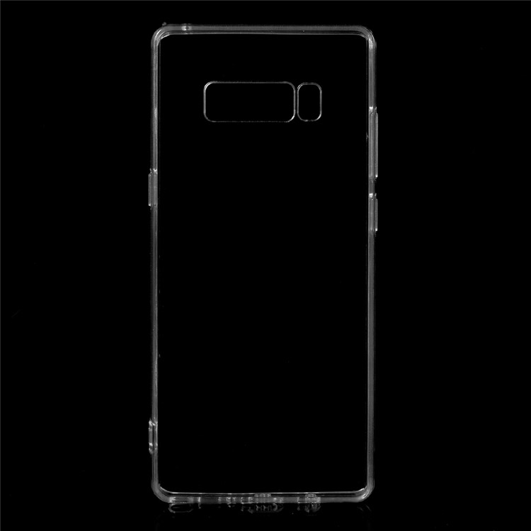 Crystal Clear Acrylic + Flexible TPU Hybrid Phone Case for Samsung Galaxy Note 8 - Transparent-1