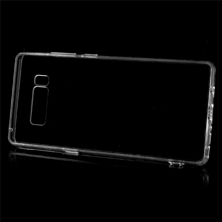 Crystal Clear Acrylic + Flexible TPU Hybrid Phone Case for Samsung Galaxy Note 8 - Transparent-2