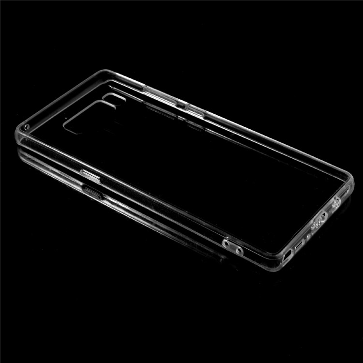 Crystal Clear Acrylic + Flexible TPU Hybrid Phone Case for Samsung Galaxy Note 8 - Transparent-3