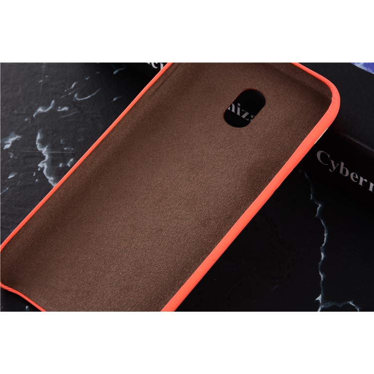 Thermal Induction Fluorescent Color Changing PU Leather Back Shell for Samsung Galaxy J3 (2017) EU / Asia Version - Red-3