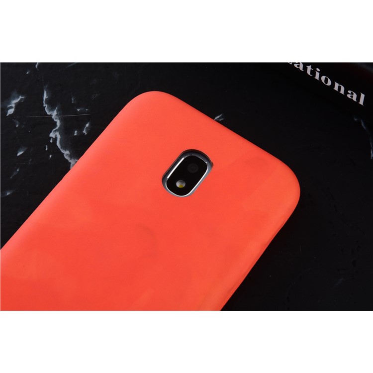 Thermal Induction Fluorescent Color Changing PU Leather Back Shell for Samsung Galaxy J3 (2017) EU / Asia Version - Red-4