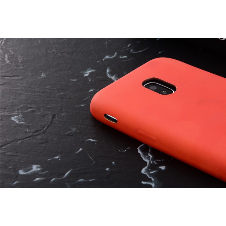 Thermal Induction Fluorescent Color Changing PU Leather Back Shell for Samsung Galaxy J3 (2017) EU / Asia Version - Red-5