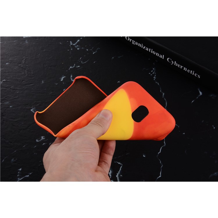 Thermal Induction Fluorescent Color Changing PU Leather Back Shell for Samsung Galaxy J3 (2017) EU / Asia Version - Red-7