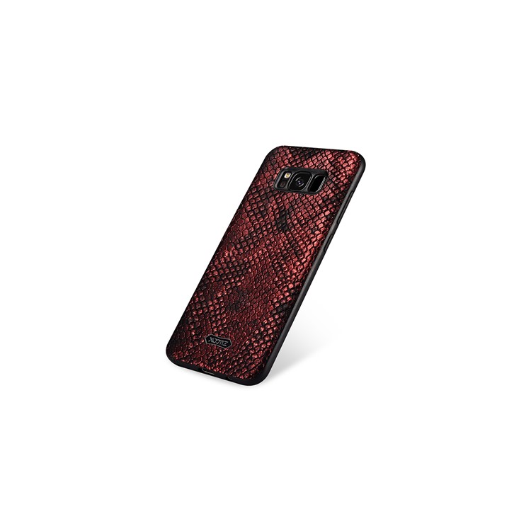 XOOMZ Snake Texture PU Leather Coated TPU Mobile Case for Samsung Galaxy S8 G950 - Red-4