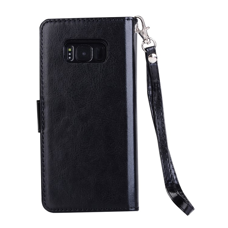 PU Leather 2-in-1 Detachable Design Wallet Phone Case with Card Slots for Samsung Galaxy S8+ G955 - Black-3