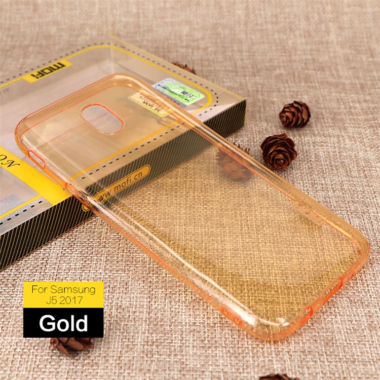 

MOFI Yin Series Thin TPU Soft Mobile Phone Cover for Samsung Galaxy J5 (2017) EU / Asia Version - Gold