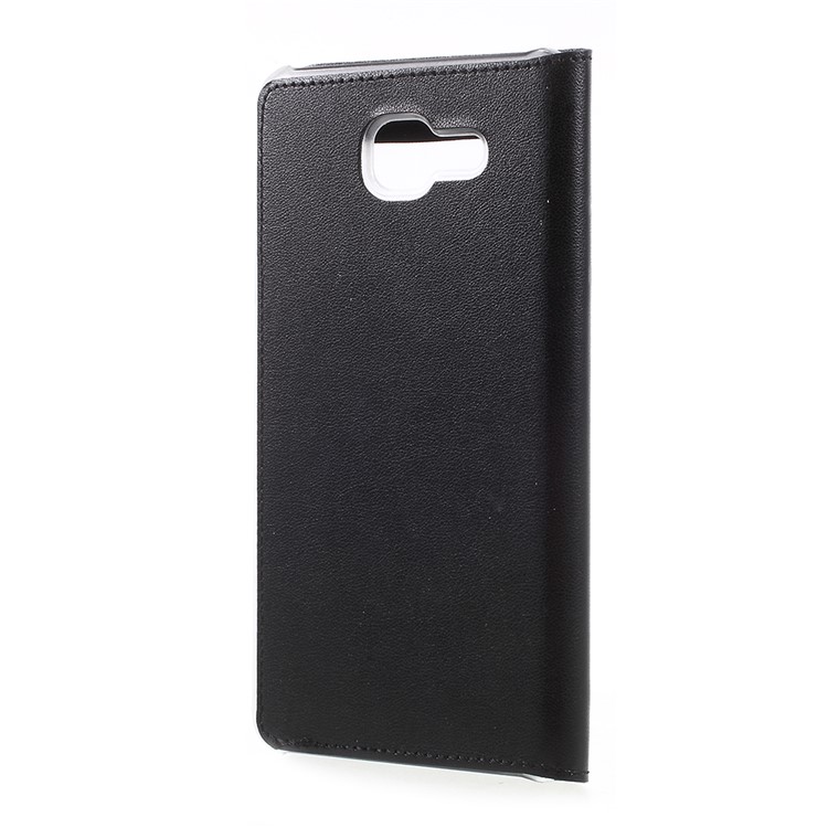View Window Leather Cellphone Cover for Samsung Galaxy J7 Max - Black-2