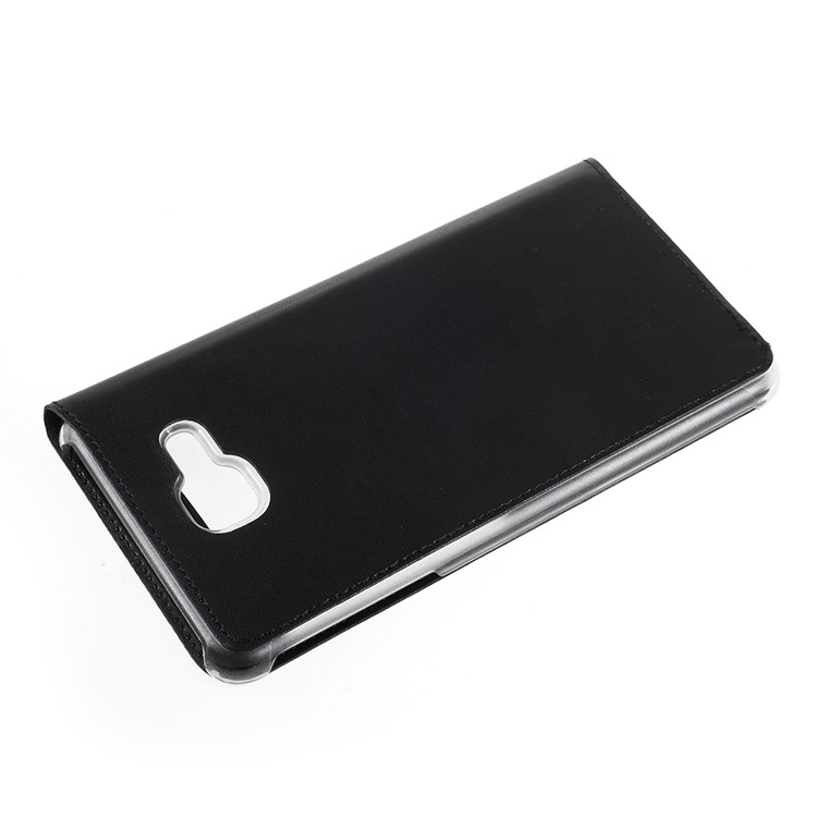 View Window Leather Cellphone Cover for Samsung Galaxy J7 Max - Black-4