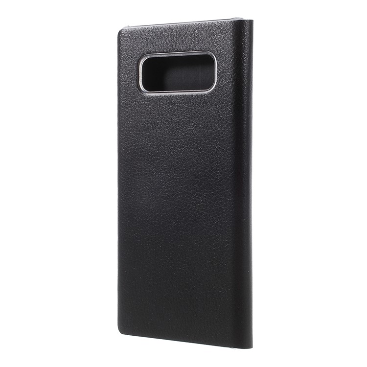 Litchi Grain PU Leather Card Slot Flip Case for Samsung Galaxy Note 8 - Black-2