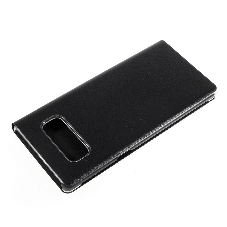 Litchi Grain PU Leather Card Slot Flip Case for Samsung Galaxy Note 8 - Black-3