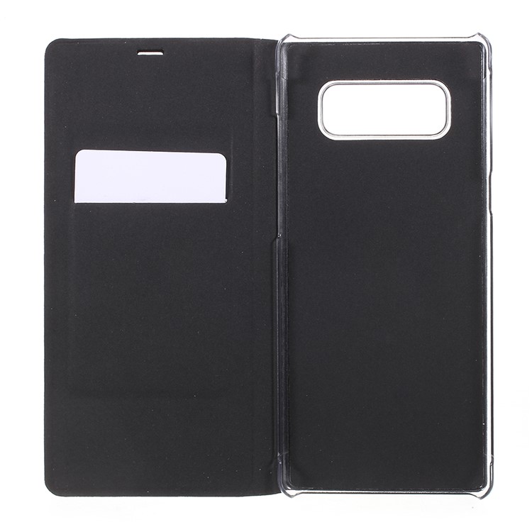 Litchi Grain PU Leather Card Slot Flip Case for Samsung Galaxy Note 8 - Black-4