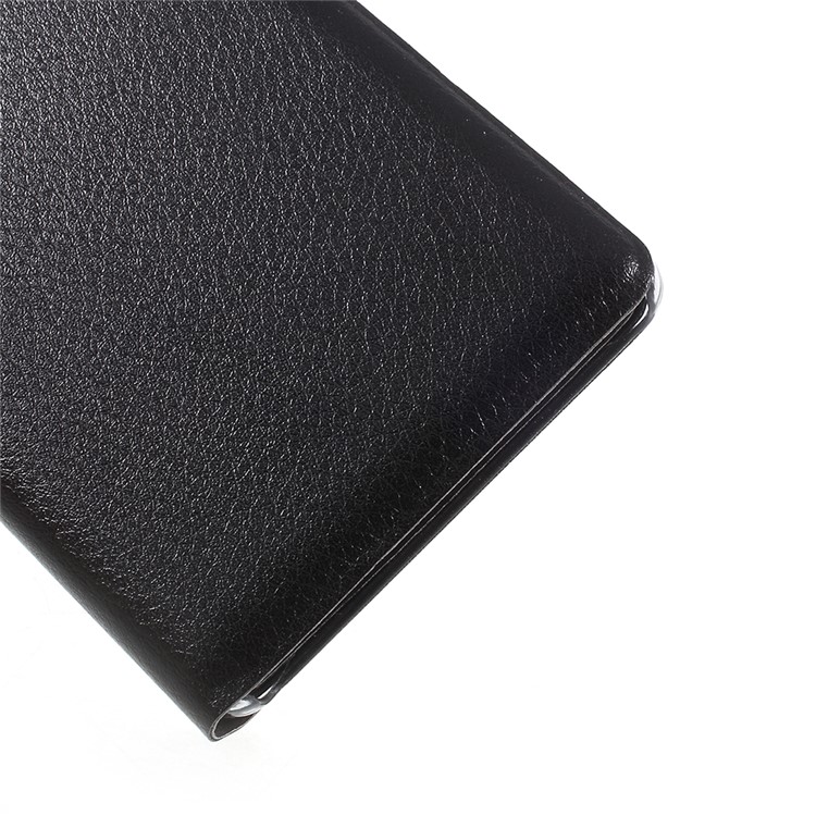 Litchi Grain PU Leather Card Slot Flip Case for Samsung Galaxy Note 8 - Black-5
