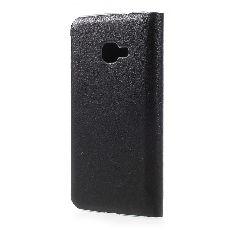 Litchi Texture Stand Card Slot Leather Case for Samsung Galaxy Xcover 4 - Black-2