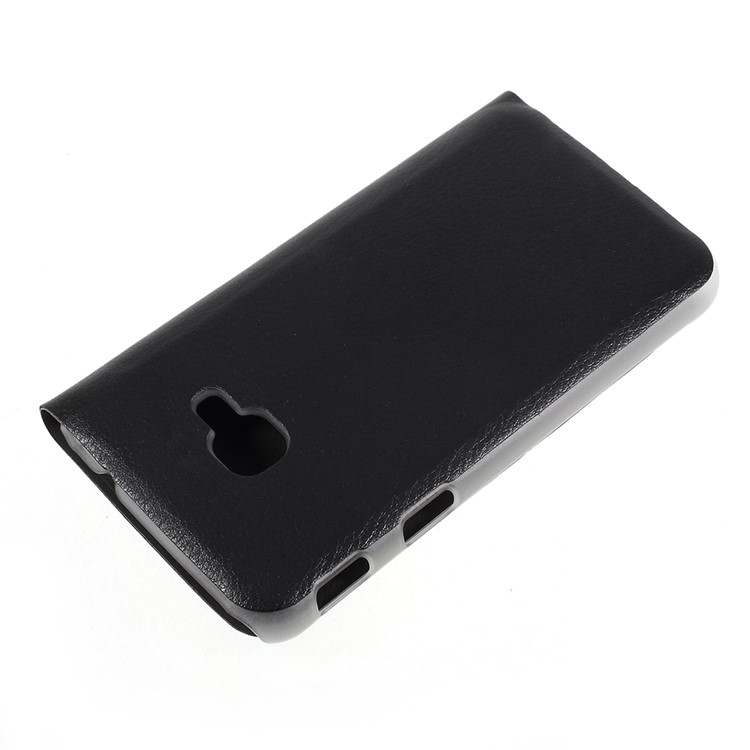 Litchi Texture Stand Card Slot Leather Case for Samsung Galaxy Xcover 4 - Black-3