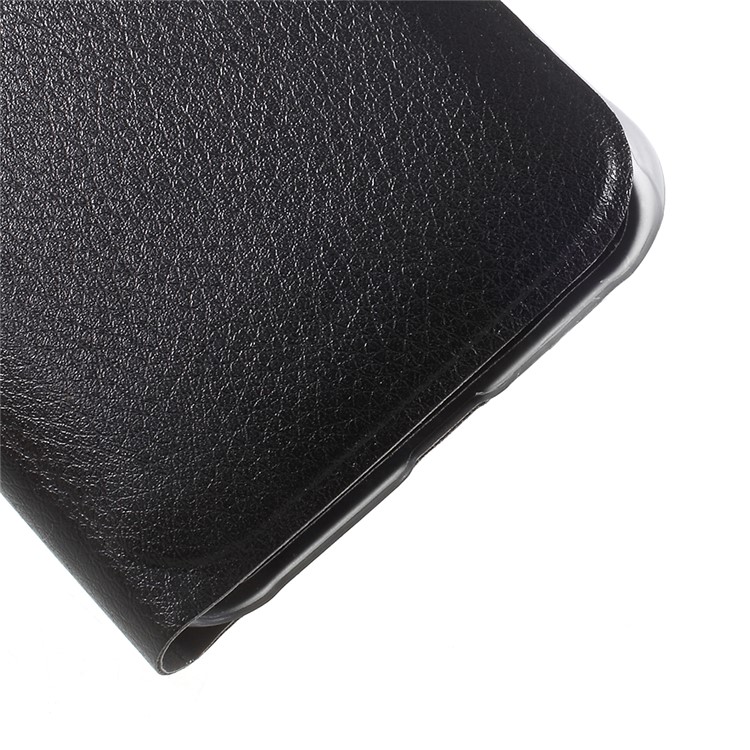 Litchi Texture Stand Card Slot Leather Case for Samsung Galaxy Xcover 4 - Black-4