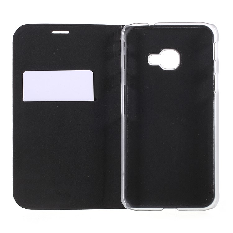 Litchi Texture Stand Card Slot Leather Case for Samsung Galaxy Xcover 4 - Black-6