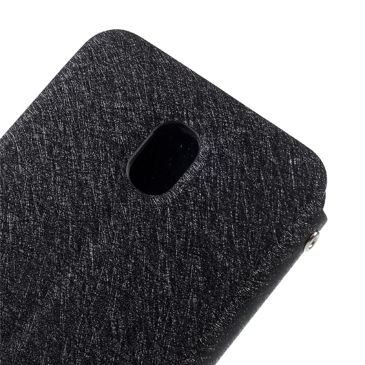 Silk Texture Folio Leather Stand Accessory Case for Samsung Galaxy J5 2017 EU Version - Black-8