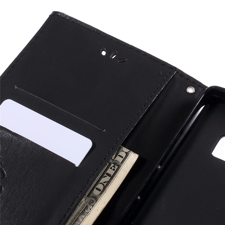 For Samsung Galaxy Note 8 EU Version Imprint Butterfly Flower Wallet Leather Stand Shell - Black-11