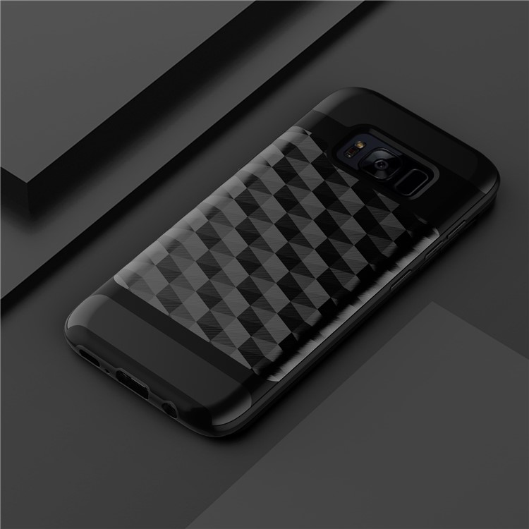 Rhombus TPU + PC Hybrid Protective Case for Samsung Galaxy S8+ SM-G955 - Black-2