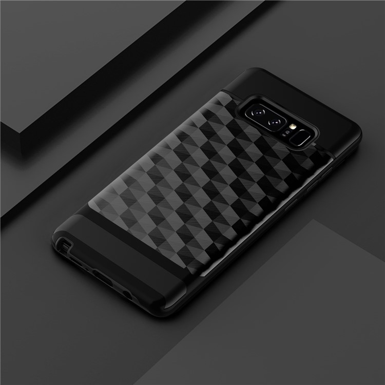 2-in-1 Rhombus TPU + PC Hybrid Case for Samsung Galaxy Note 8 - Black-2