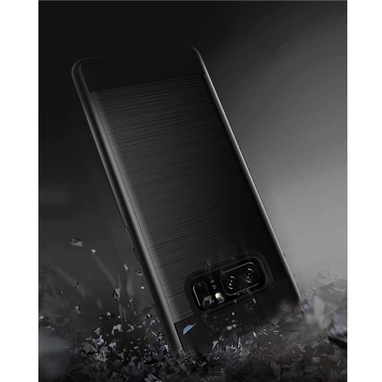2-in-1 Drop-proof Brushed PC + TPU Phone Case for Samsung Galaxy Note 8 - Black-2