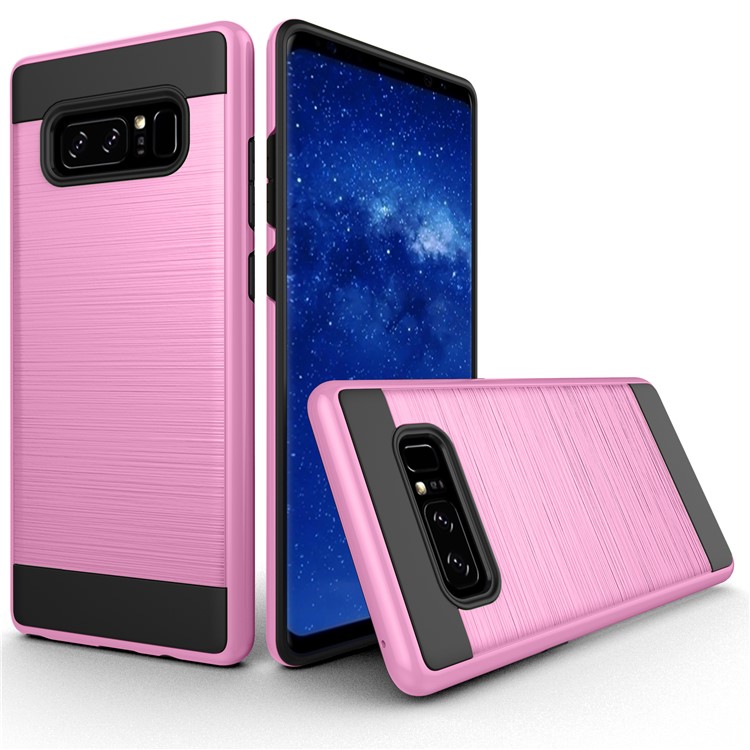 

2-in-1 Brushed PC + TPU Drop-proof Hybrid Case for Samsung Galaxy Note 8 - Rose, Galaxy Note 8