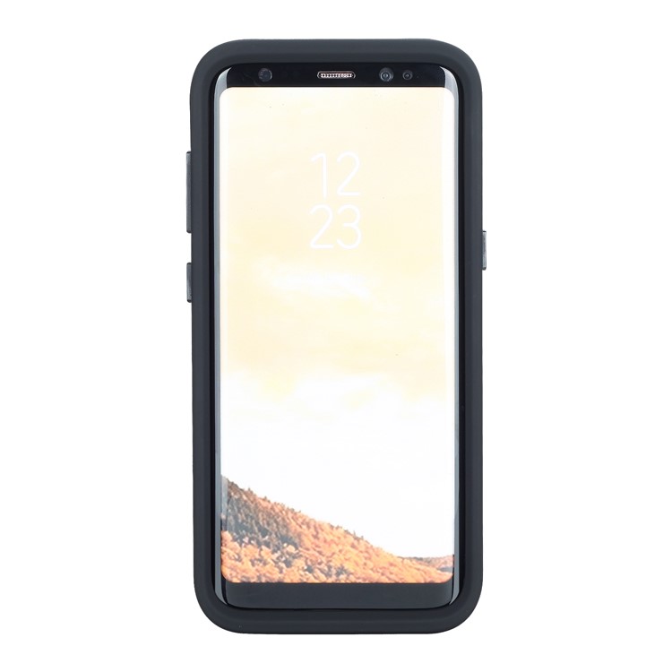 Drop-resistant PC + TPU Kickstand Hybrid Case with Card Holder for Samsung Galaxy S8+ SM-G955 - Black-3