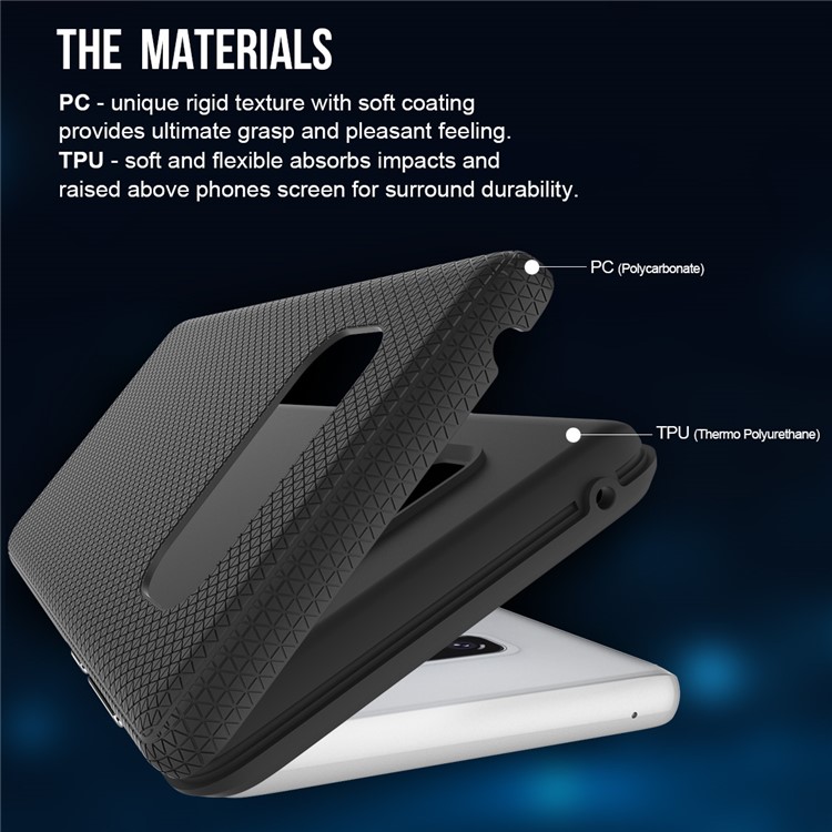 For Samsung Galaxy Note 8 Rigid Texture PC TPU Hybrid Double Protection Case - Black-3