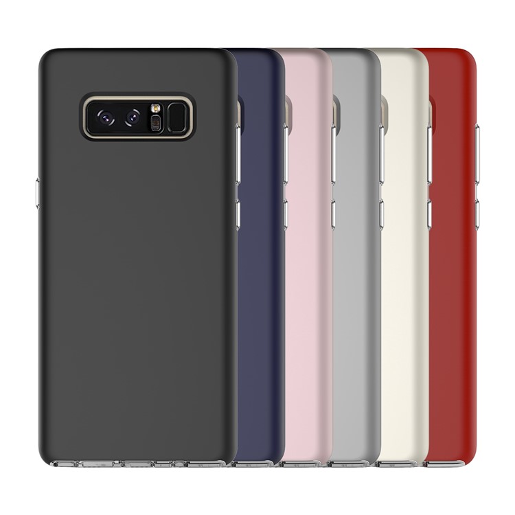 Double Protection Rubberized PC + Clear TPU Mobile Case for Samsung Galaxy Note 8 - Black-10