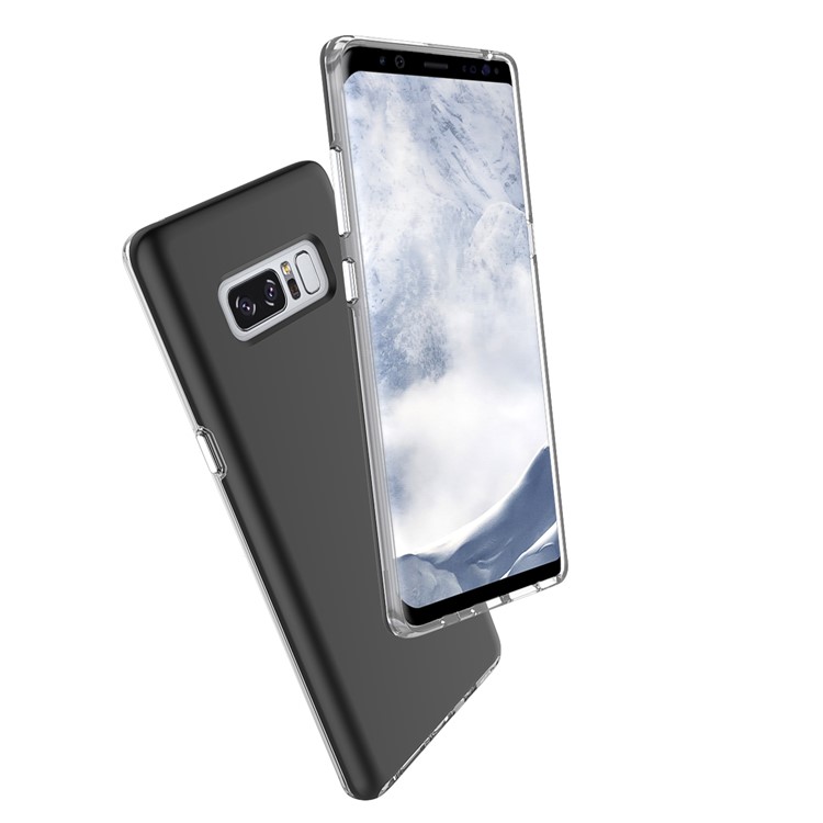 Double Protection Rubberized PC + Clear TPU Mobile Case for Samsung Galaxy Note 8 - Black-4