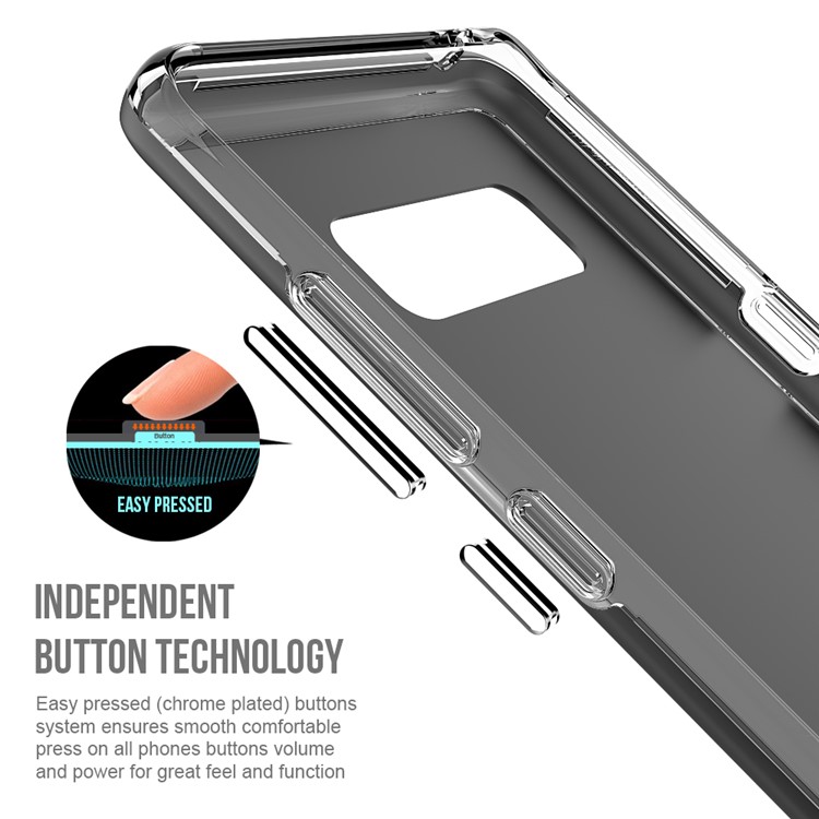 Double Protection Rubberized PC + Clear TPU Mobile Case for Samsung Galaxy Note 8 - Black-9