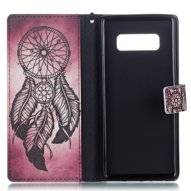 For Samsung Galaxy Note 8 Pattern Printing PU Leather Stand Wallet Phone Cover Accessory - Dream Catcher-3