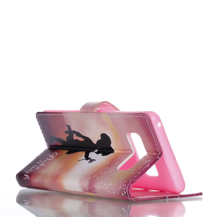 Pattern Printing Leather Wallet Case with Stand for Samsung Galaxy Note 8 - Little Girl and Dandelion-5