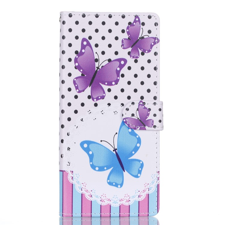 

Pattern Printing Leather Wallet Phone Cover for Samsung Galaxy Note 8 - Butterflies