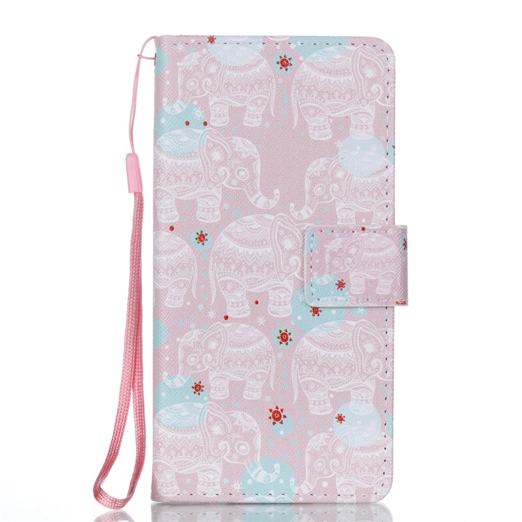 

Pattern Printing Stand Leather Wallet Shell for Samsung Galaxy J5 (2017) EU Version / J5 Pro (2017) - Elephants, Galaxy J5 (2017)