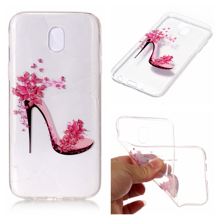 

IMD Pattern TPU Protection Shell for Samsung Galaxy J5 (2017) EU Version - Flowered High Heel