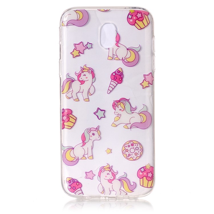 Pattern Printing IMD TPU Soft Mobile Casing for Samsung Galaxy J7 (2017) EU Version - Unicorn-2