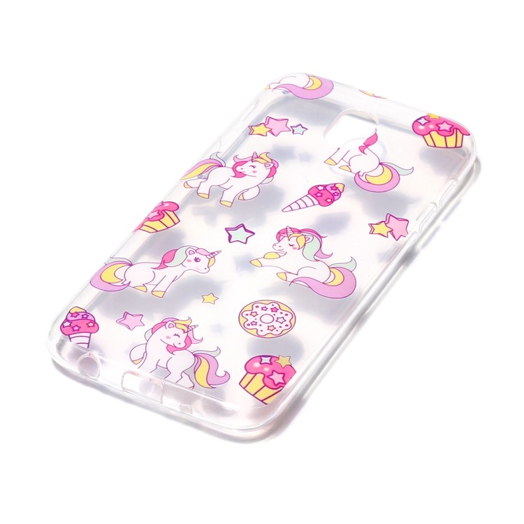 Pattern Printing IMD TPU Soft Mobile Casing for Samsung Galaxy J7 (2017) EU Version - Unicorn-3