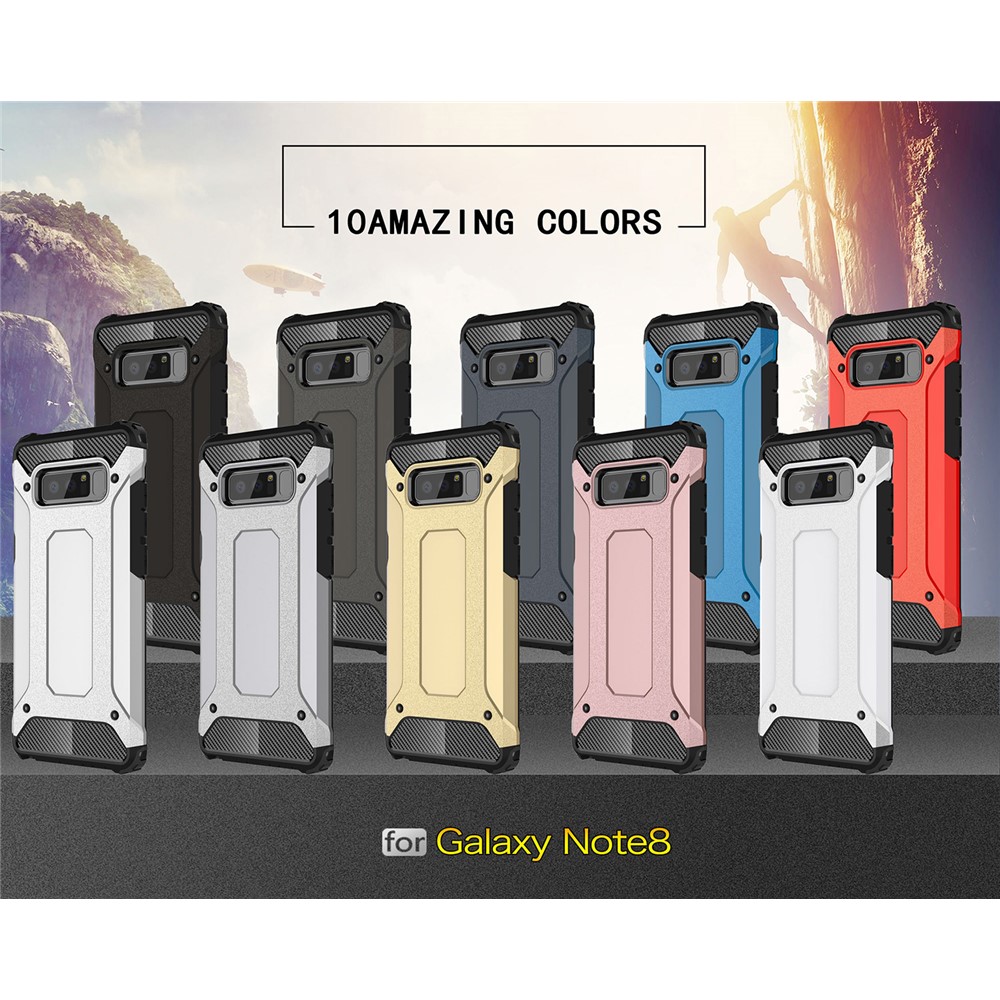 Armor Guard Plastic + TPU Hybrid Case for Samsung Galaxy Note 8 - Black-2