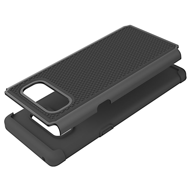 Football Grain PC + Silicone Hybrid Cover Shell for Samsung Galaxy Note 8 - Black-3