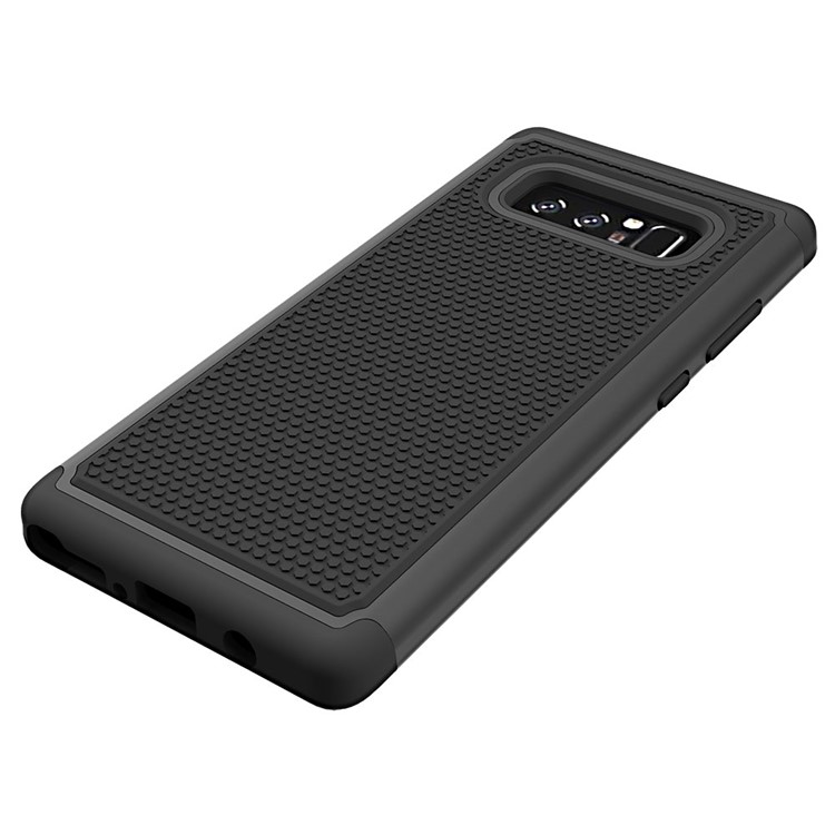 Football Grain PC + Silicone Hybrid Cover Shell for Samsung Galaxy Note 8 - Black-4