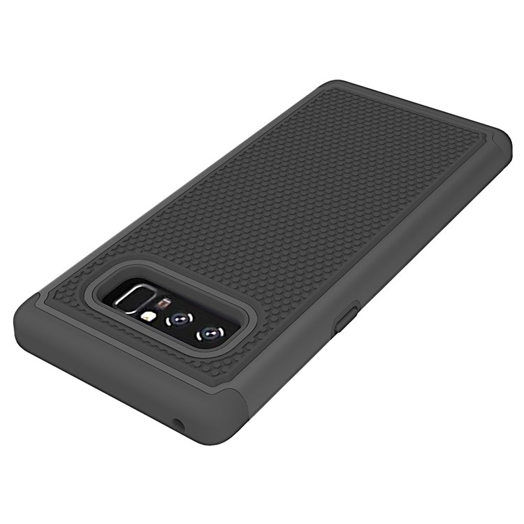 Football Grain PC + Silicone Hybrid Cover Shell for Samsung Galaxy Note 8 - Black-5