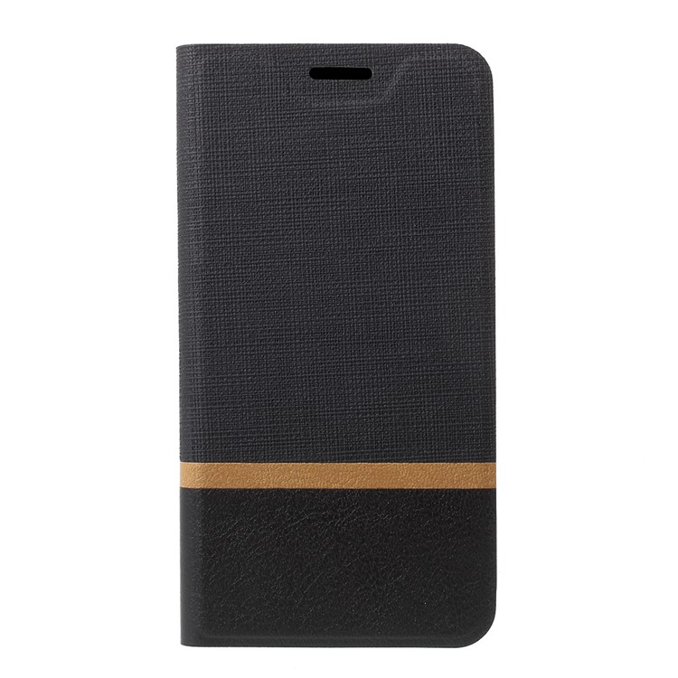 Cross Pattern Leather Stand Case for Samsung Galaxy J3 2017 EU Version - Black-2