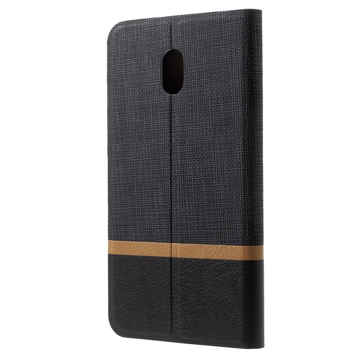Cross Pattern Leather Stand Case for Samsung Galaxy J3 2017 EU Version - Black-3